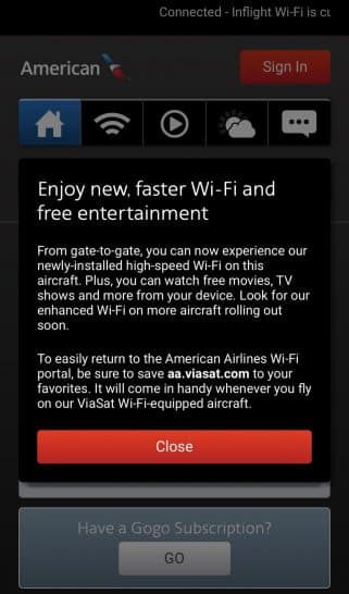 Viasat IFE screenshot 5