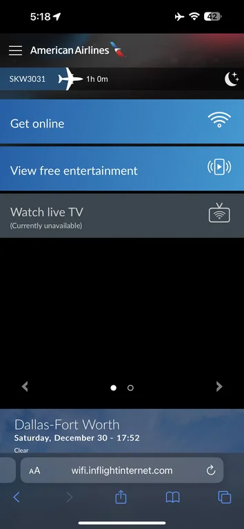 Viasat IFE screenshot 3